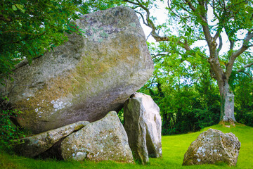 Goward Dolmen, also called Cloghmore Cromlech. Hilltown, County Down, Northern Ireland. Prehistoric...