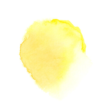 Watercolor yellow paint background. Perfect art abstract design element for any creative ideas.