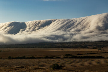 mountain landscape with blue sky and clouds