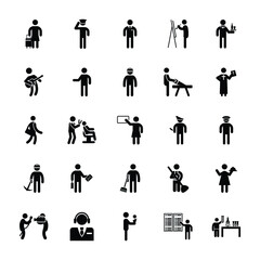 Set Of Profession Pictograms