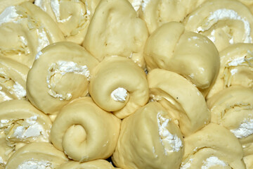 traditional pastry from the Balkan region ready for the oven