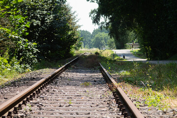 An old abandoned railroad line to nowhere. But very nice leading through a forest.