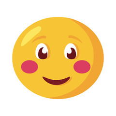 happy emoji face classic flat style icon