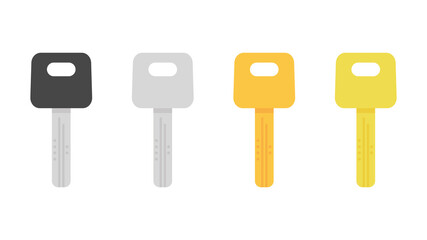 A set of keys for doors. Flat style. Vector illustration
