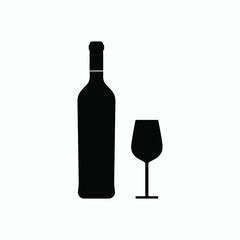 wine icon vector