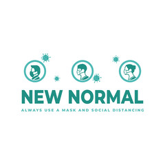 new normal concept icon illustration