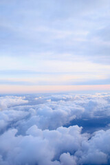 Fototapeta premium Sunrise above the clouds of Italy