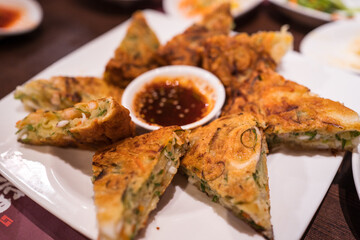 Delicious Thai food served in restaurant