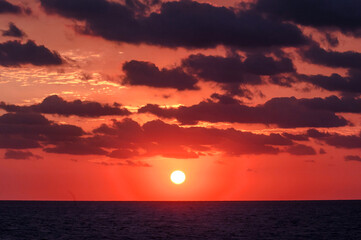 Fantastic and wonderful  sun rise, Caribbean sea Bahama.