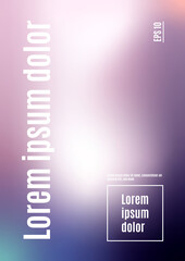 Blur holographic gradient vector illustration backdrop template.