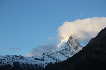 Beautiful landscape of famous Matterhorn in the morning, Zermatt, Switzerland, Europe