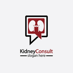 Kidney Consult logo designs concept vector, Kidney Healthcare logo template,Urology logo vector template.