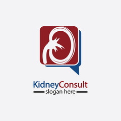 Kidney Consult logo designs concept vector, Kidney Healthcare logo template,Urology logo vector template.