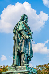 Beethoven Monument by Ernst Julius Hähnel, large bronze statue of Ludwig van Beethoven on...