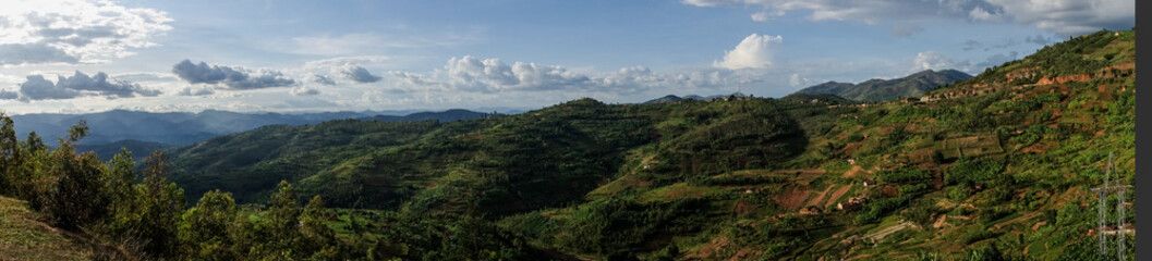 Fototapeta na wymiar Hills of Rwanda, in the region of Gitarama, Rwanda, Africa