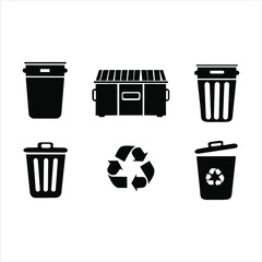 Gerbage recycle icon set, vector eps10.