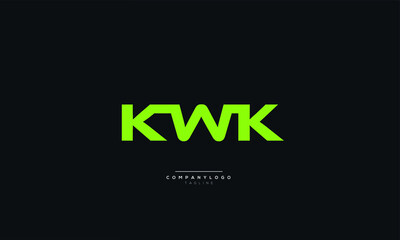 KWK Letter Business Logo Design Alphabet Icon Vector Symbol