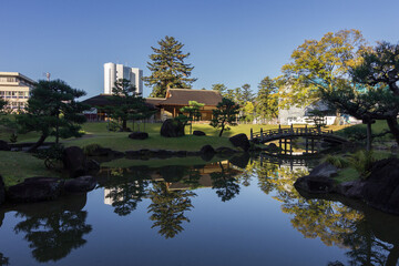 Garden next to the castle in Kanazawa (Japan)