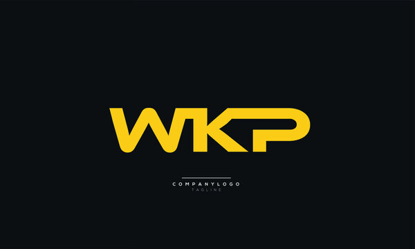 WKP Letter Business Logo Design Alphabet Icon Vector Symbol
