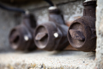 Power switches in old, abandoned workshop
