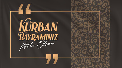 Feast of the Sacrifice (Turkish: Kurban Bayraminiz Kutlu Olsun) Retro Concept, Billboard, e Card, Social Media Design