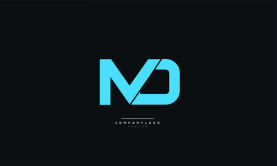 Letter MD Business Logo Design Alphabet Icon Vector Symbol