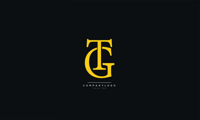 TG GT Letter Business Logo Design Alphabet Icon Vector Symbol