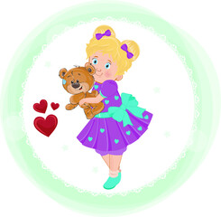 girl with teddy bear