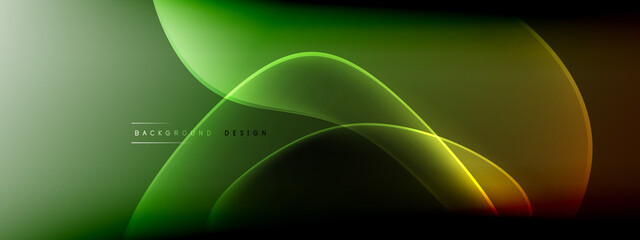 Vector abstract background - liquid bubble shapes on fluid gradient with shadows and light effects. Shiny design template for text