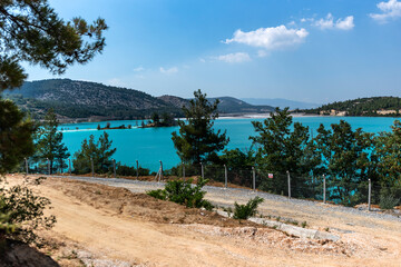 Blue lake, Kapubag, Yatagan, Mugla, Turkey