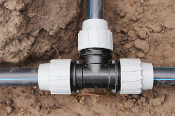 fittings for HDPE Water Pipes in the ground