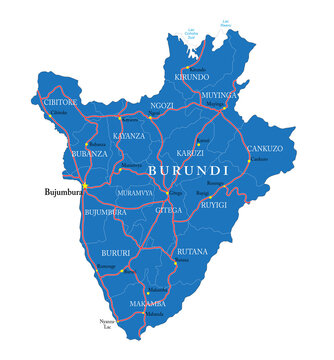 Burundi map