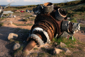 Old plane engine abandoned 