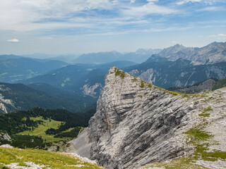 Obraz premium Alpspitze via ferrata near Garmisch Partenkirchen