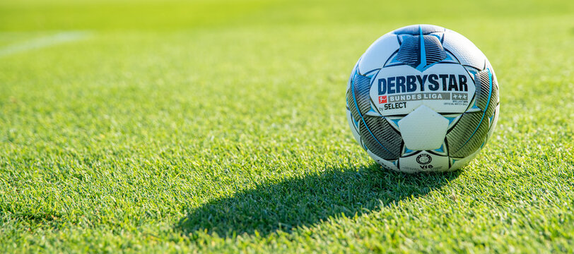 Marbella - January 13, 2020: official football ball derbystar bundesliga