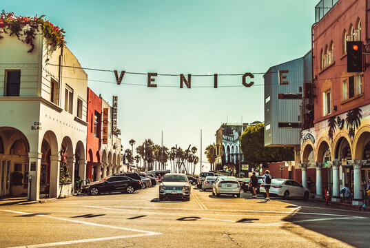 Los Angeles - september 4, 2019: Venice - Quarter of Los Angeles near famous Venice beach