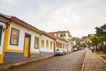 Fototapeta na wymiar Old street in São João del Rei