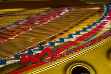 close up of a piano