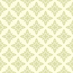 Poster Floral seamless pattern. Olive green background © Liudmyla
