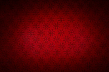 Red Christmas background with snowflakes.Texture or background