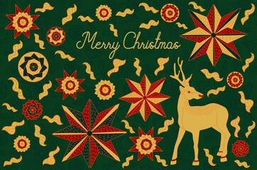 Christmas card. Winter holiday..