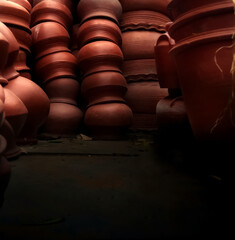 Naklejka na ściany i meble clay pots for sale