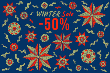 Winter sale. Shopping.
