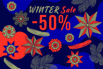 Winter sale. Shopping.