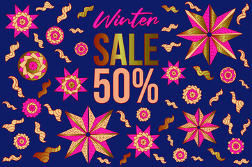 Winter sale. Shopping.