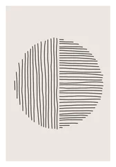 Selbstklebende Fototapete Minimalistische Kunst Trendige abstrakte kreative minimalistische künstlerische handgezeichnete Komposition