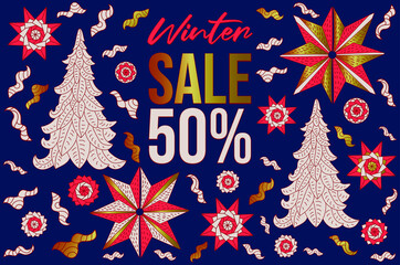 Winter sale. Shopping.