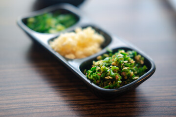 Set of sauce for shabu shabu style