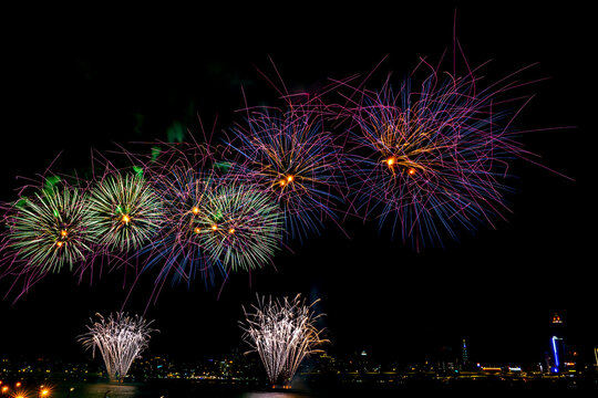fireworks over the river