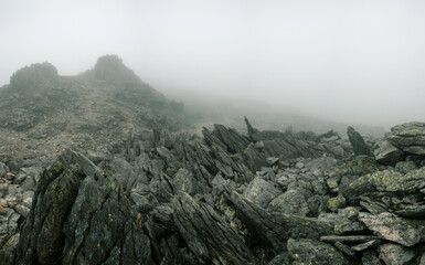 Mist on the top of Glyder Fawr, Snowdonia